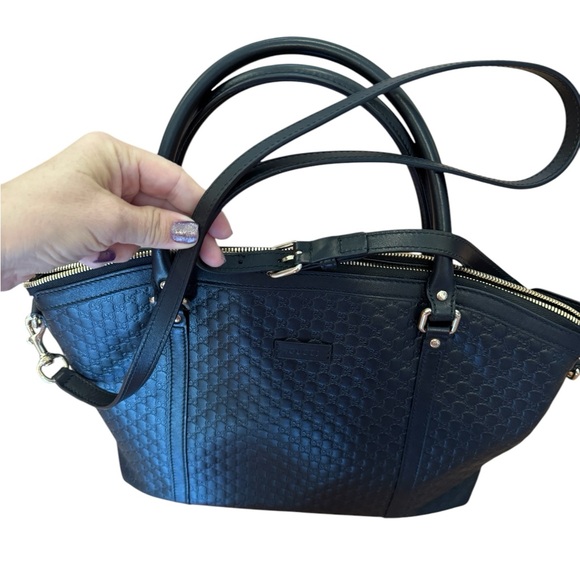 GUCCI Microguccissima Medium Satchel Black - Picture 13 of 17